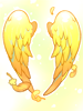 Costume Wavy Golden Angel Wings