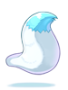 Costume White Fox Tail