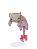 Costume Drooping Gray Kitty