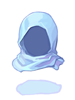 Costume White Sunshade Headscarf