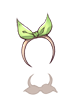 Costume Green Ribbon