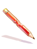 Costume Red Pencil in Mouth