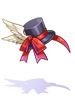 Costume Black Angel Mini Silk Hat