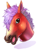 Costume Red Horse Mask