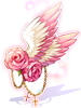 Costume White Bird Rose