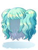 Costume Electric Two Sides Up Hair