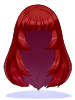 Costume Straight Long (Red)