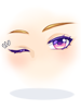 Costume Blinking Purple Eyes