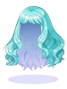 Costume Fluffy Semi-Long Hair(Turquoise)