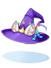 Costume Purple Big Ears Witch Hat