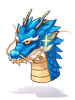 Costume Blue Dragon Statue