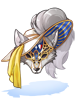 Costume Wolf Masquerade(White)