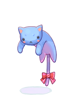 Blue Drooping Cat